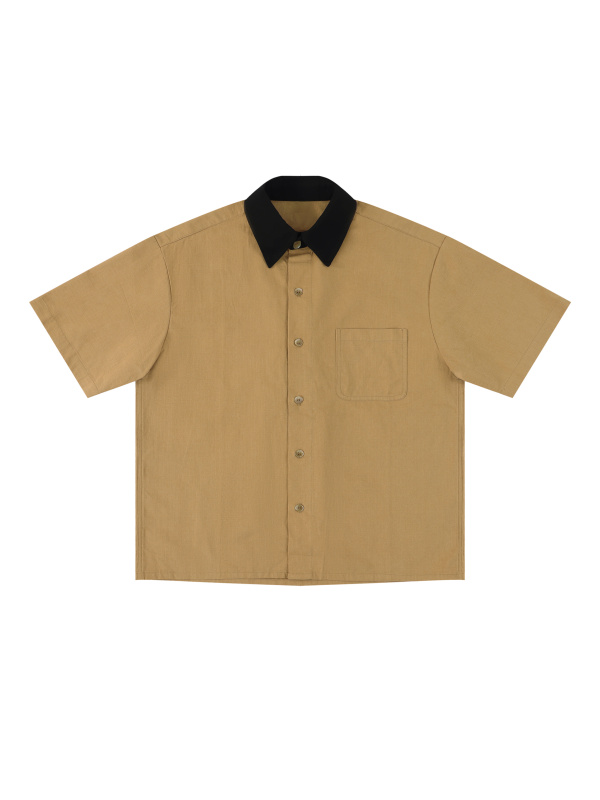 Unisex Color Block Short Sleeve Shirt