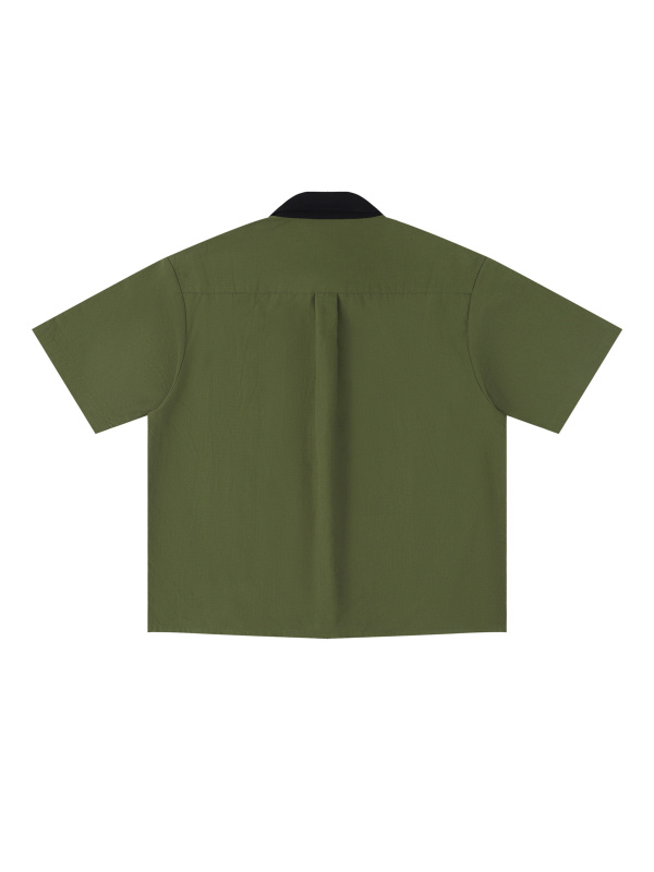 Unisex Color Block Short Sleeve Shirt