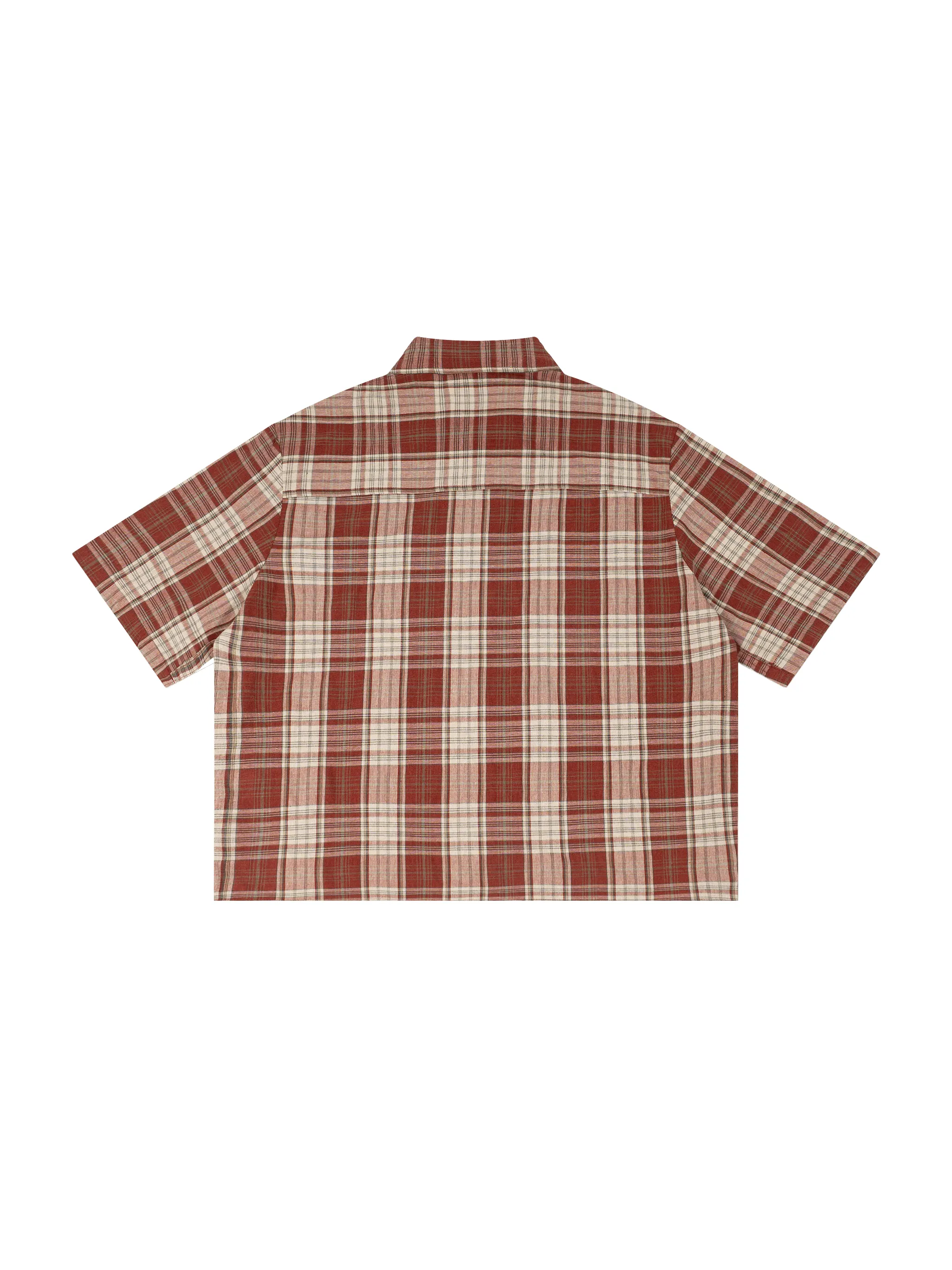 Unisex Plaid Boxy Short Sleeve Shirt