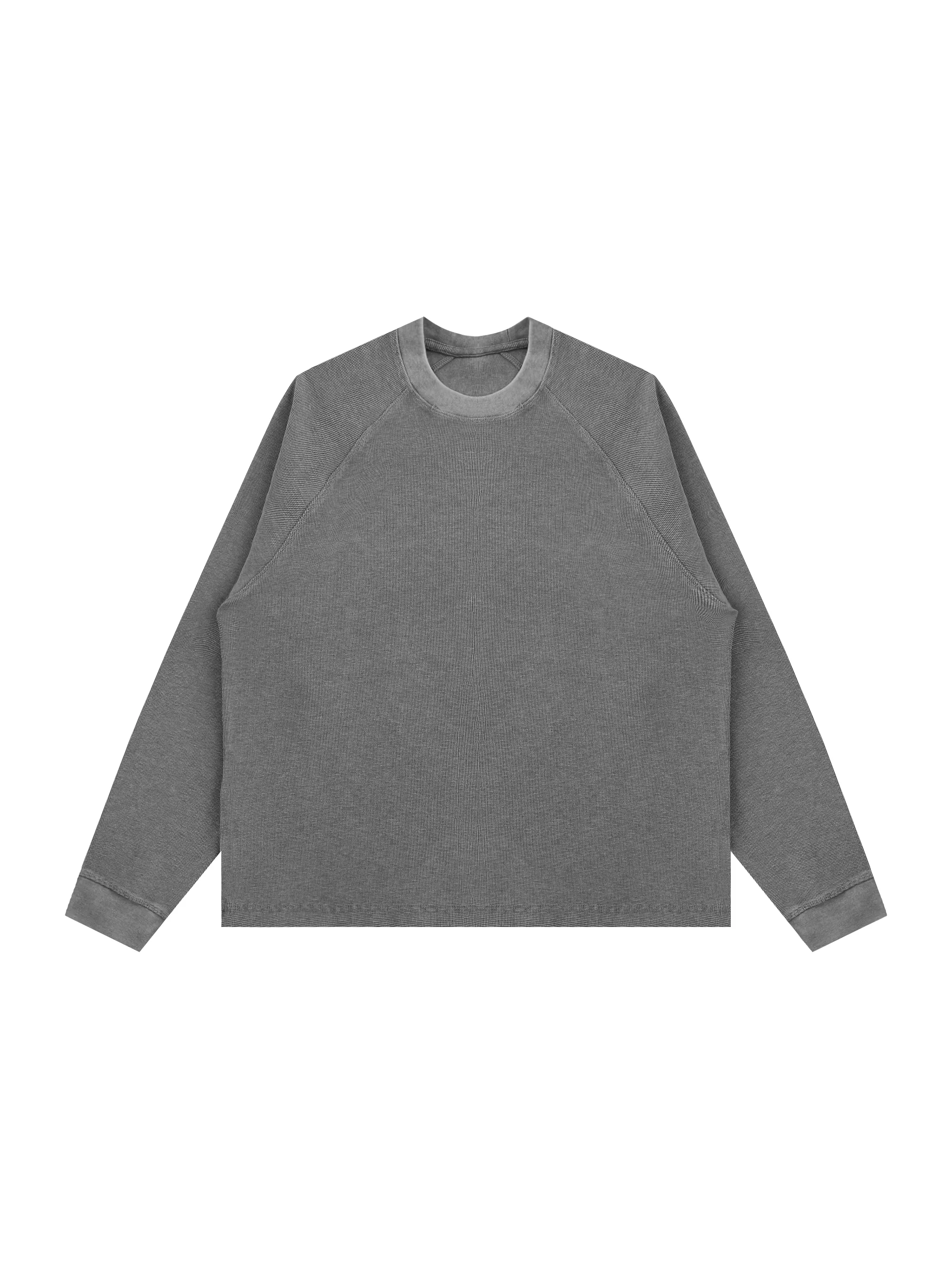 Unisex Vintage Wash Boxy  Waffle T-Shirt