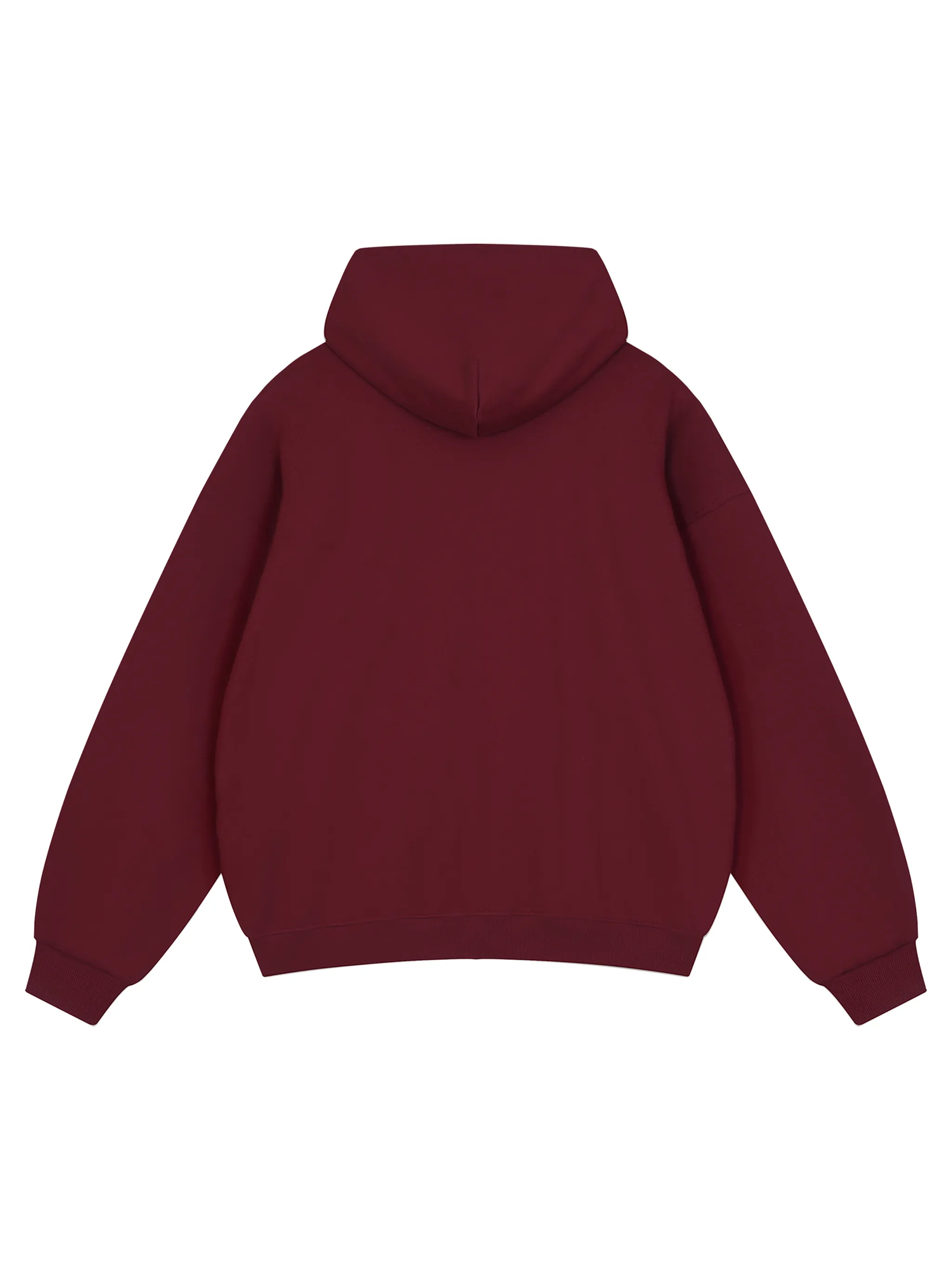 Unisex Loose Solid Full Zip Hoodie