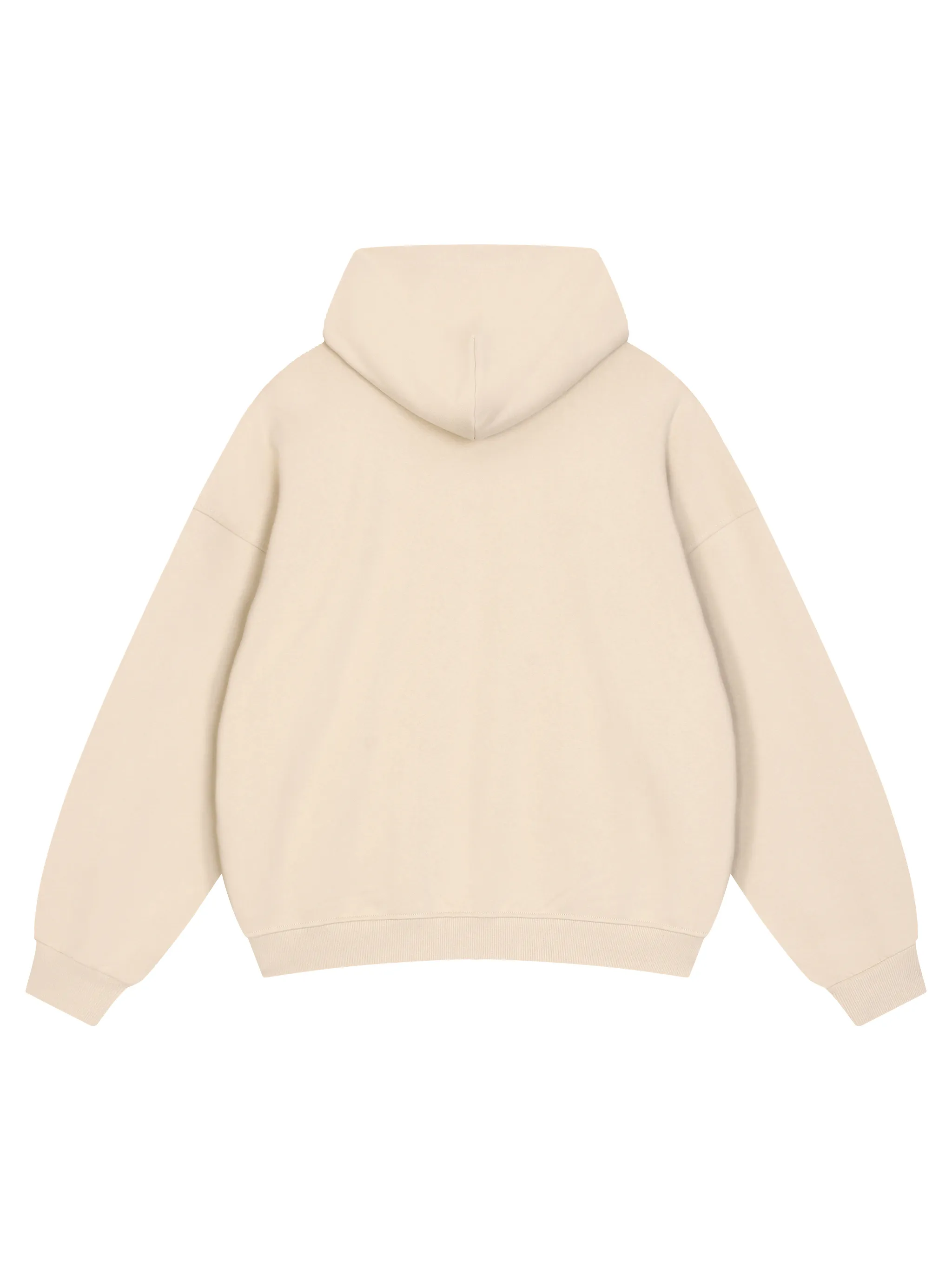 Unisex Loose Solid Full Zip Hoodie