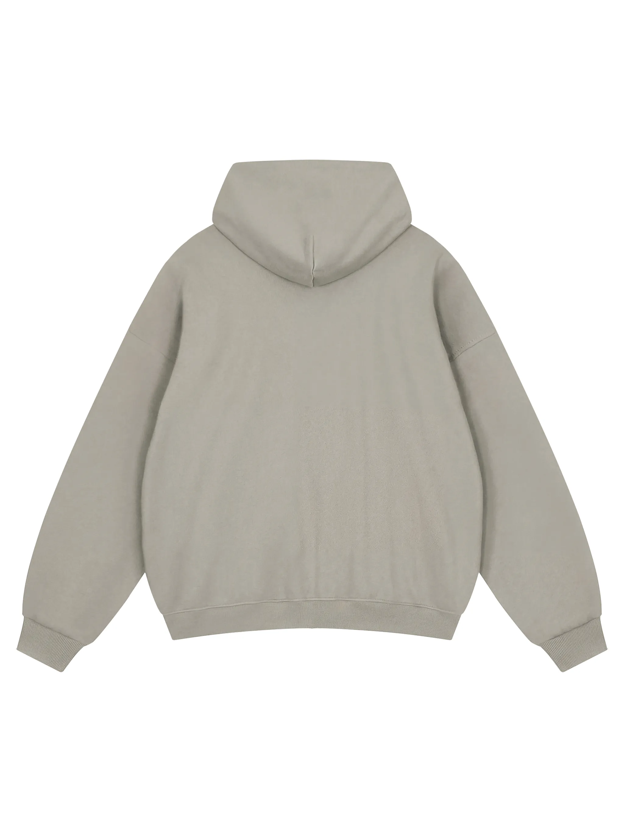 Unisex Loose Solid Full Zip Hoodie