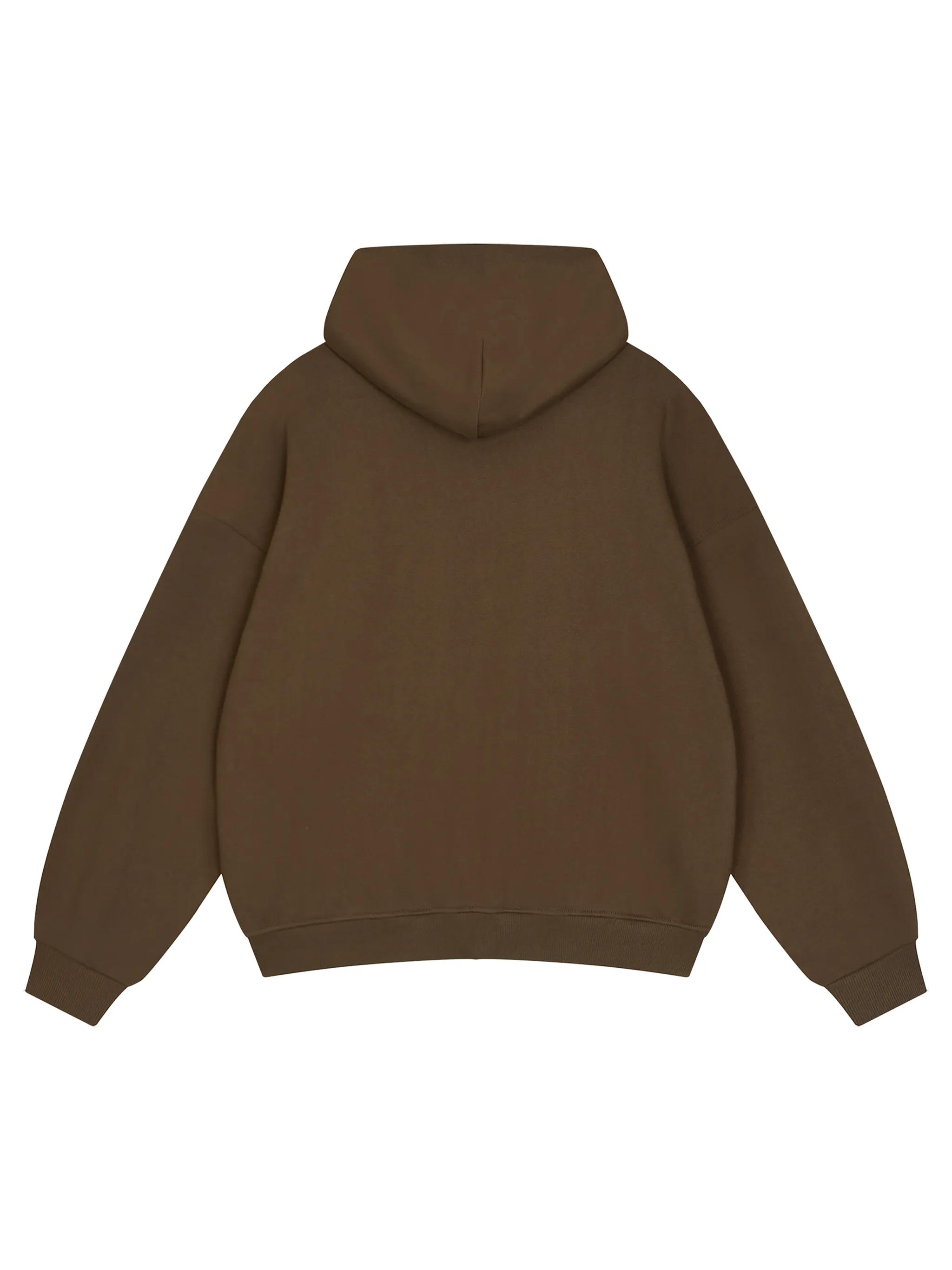 Unisex Loose Solid Full Zip Hoodie