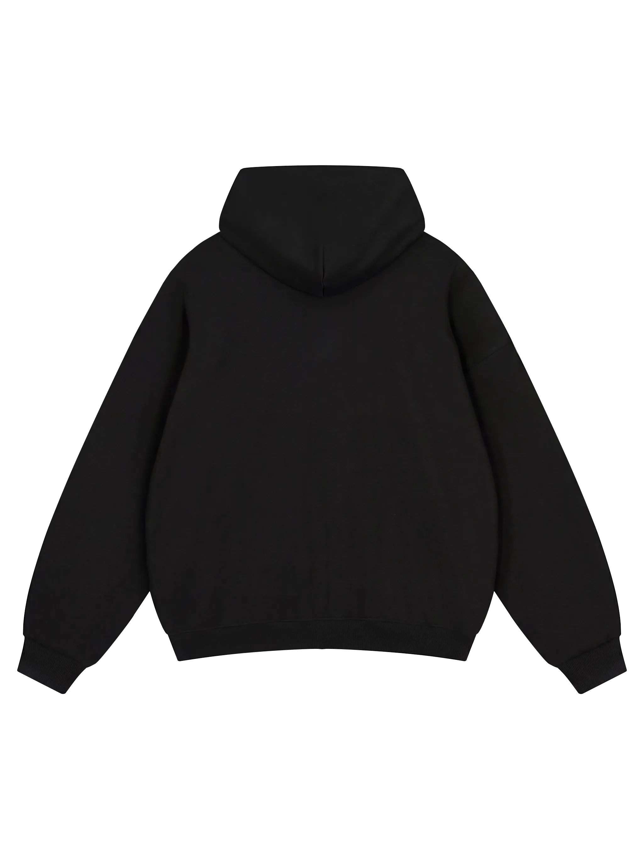 Unisex Loose Solid Full Zip Hoodie
