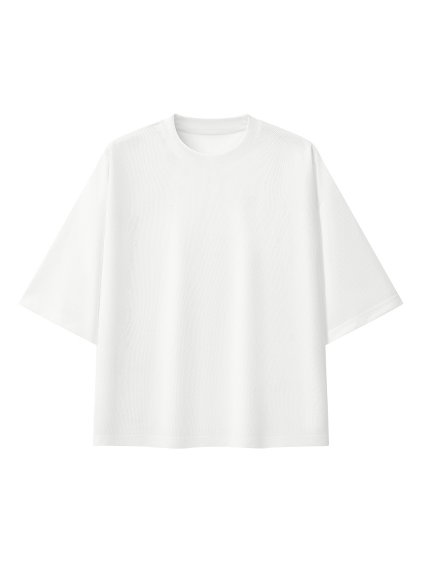 Unisex Boxy Mesh Crewneck T-Shirt