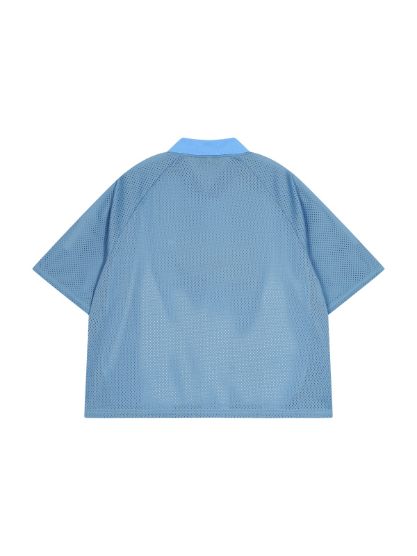 Unisex Striped Mesh Boxy Soccer Jersey