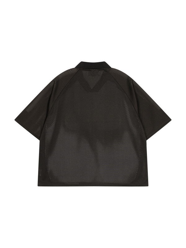 Unisex Striped Mesh Boxy Soccer Jersey