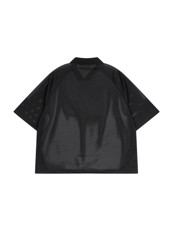 Unisex Striped Mesh Boxy Soccer Jersey
