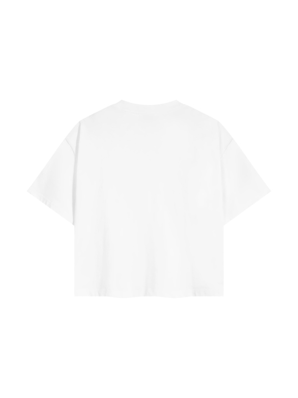 Unisex Boxy Drop Shoulder Crop T-Shirt