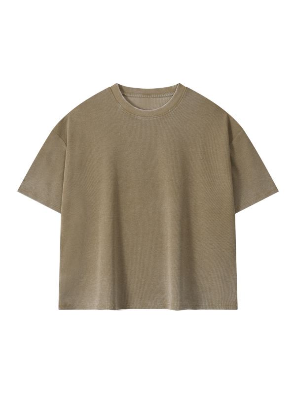 Unisex Vintage Wash Sunfade Boxy Waffle T-Shirt