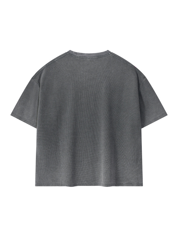 Unisex Vintage Wash Sunfade Boxy Waffle T-Shirt