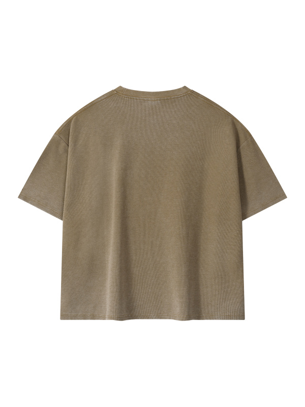 Unisex Vintage Wash Sunfade Boxy Waffle T-Shirt