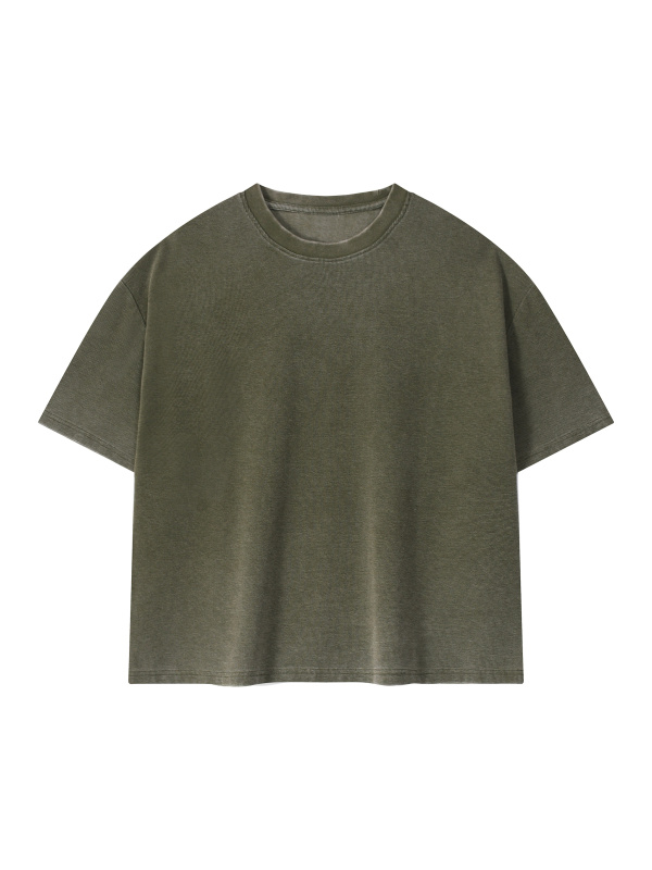 Unisex Vintage Wash Sunfade Boxy Waffle T-Shirt