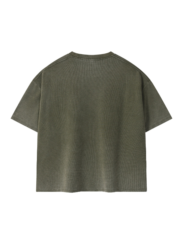 Unisex Vintage Wash Sunfade Boxy Waffle T-Shirt