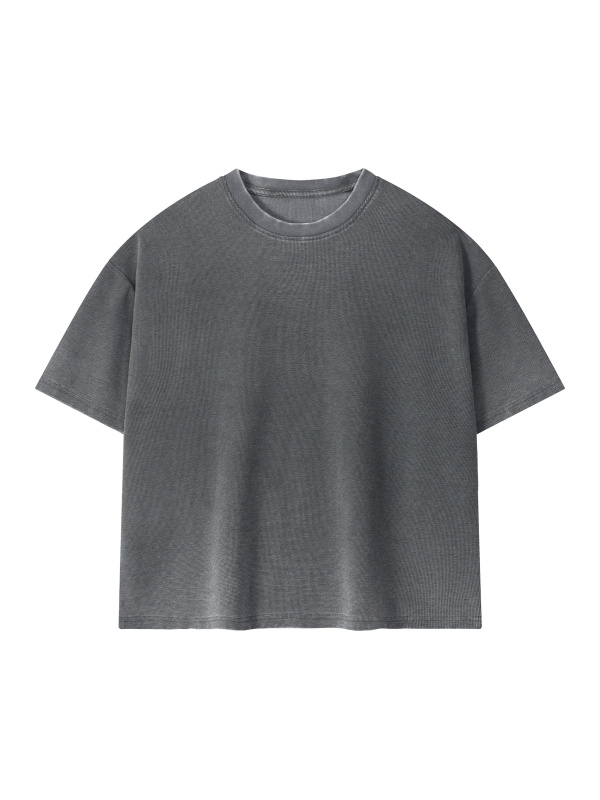 Unisex Vintage Wash Sunfade Boxy Waffle T-Shirt