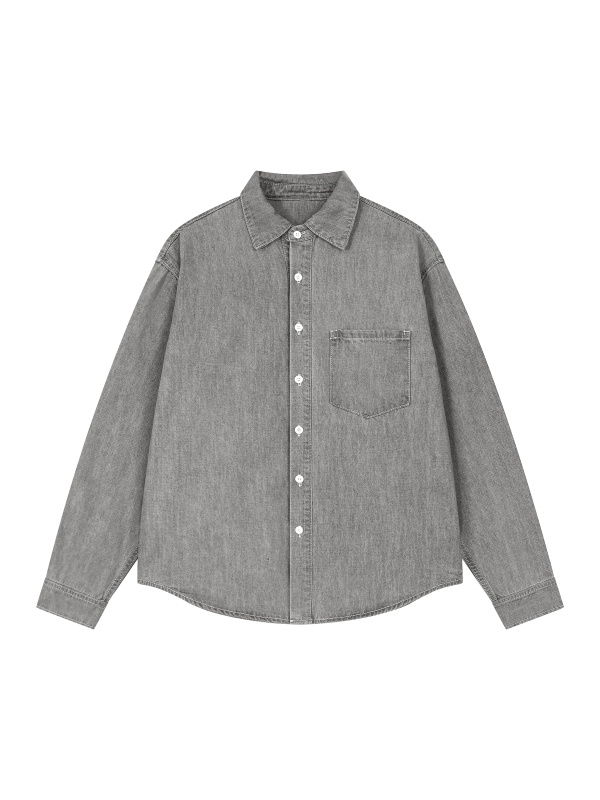 Unisex Vintage Wash Denim Shirt