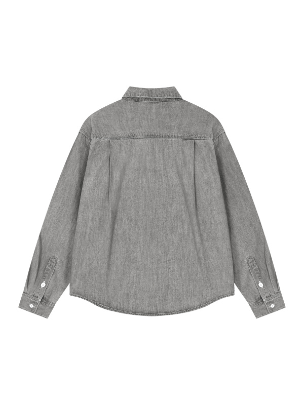 Unisex Vintage Wash Denim Shirt