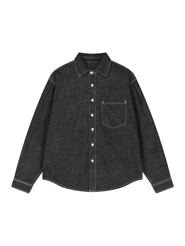 Unisex Vintage Wash Denim Shirt