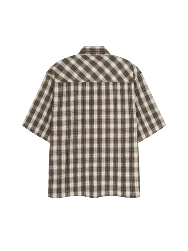 Unisex Boxy Plaid Short Sleeve Shirt
