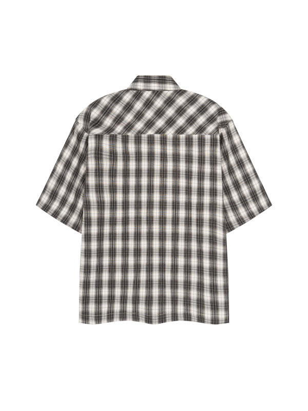 Unisex Boxy Plaid Short Sleeve Shirt