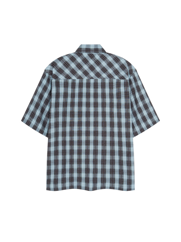 Unisex Boxy Plaid Short Sleeve Shirt