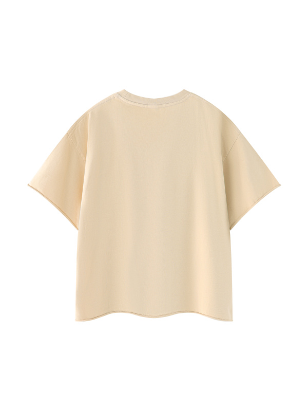 Unisex Boxy Raw Edge T-Shirt