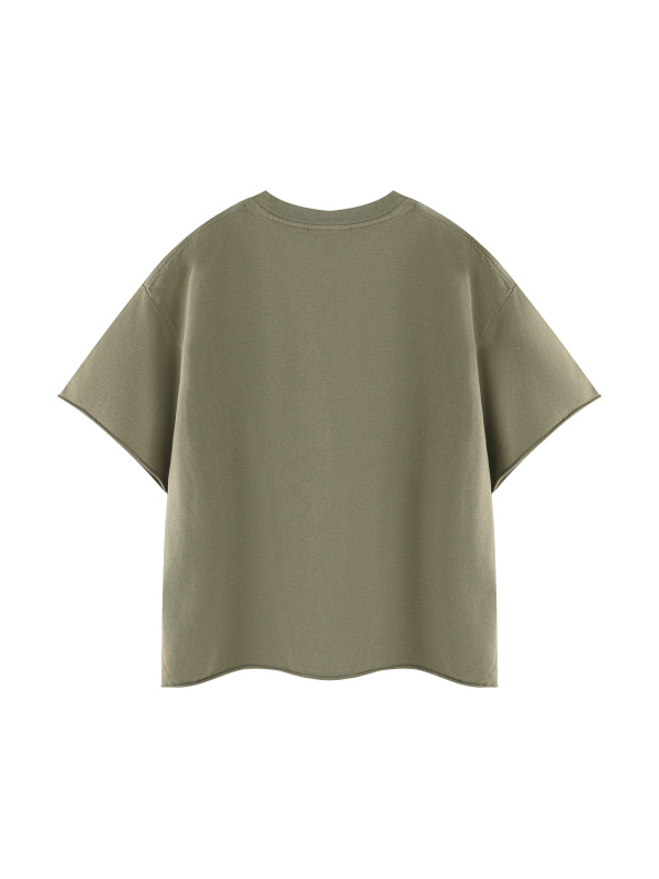 Unisex Boxy Raw Edge T-Shirt