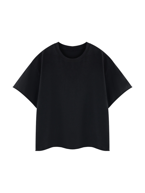 Unisex Boxy Raw Edge T-Shirt
