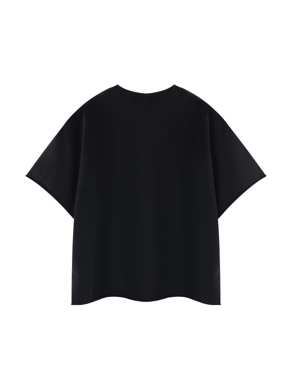 Unisex Boxy Raw Edge T-Shirt