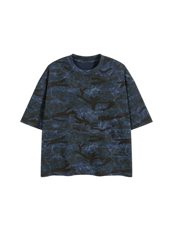 Unisex Boxy Camo Print T-Shirt