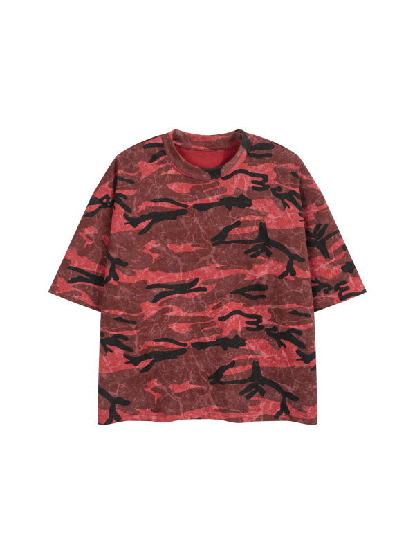 Unisex Boxy Camo Print T-Shirt