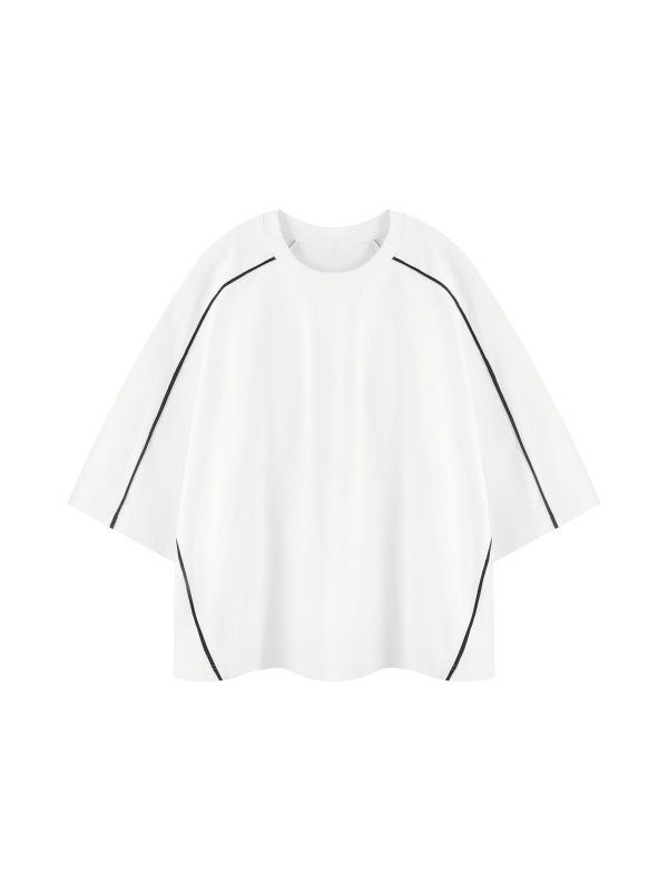 Unisex Heavyweight Boxy Piping T-Shirt