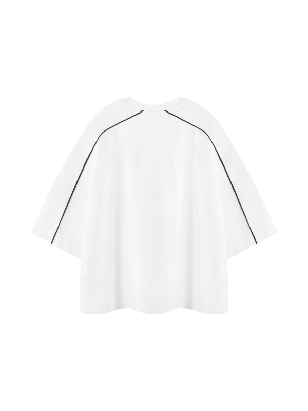 Unisex Heavyweight Boxy Piping T-Shirt