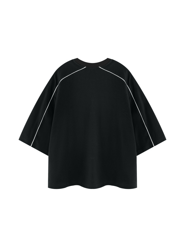 Unisex Heavyweight Boxy Piping T-Shirt
