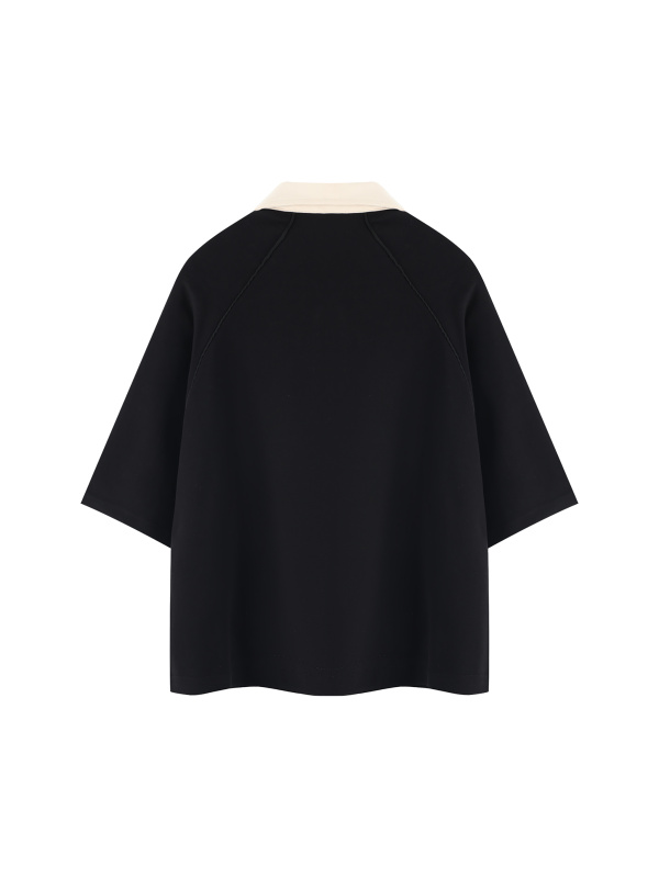 Unisex Color Block Boxy Short Sleeve Shirt