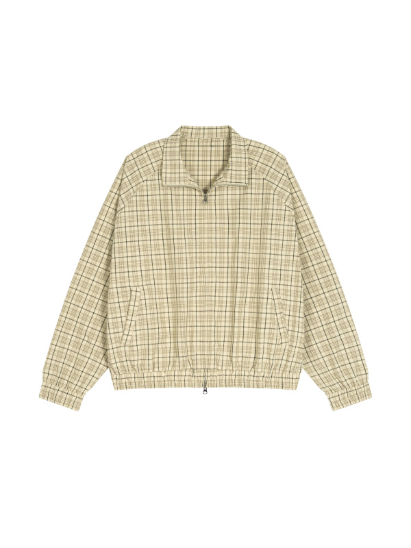 Unisex Plaid Full-Zip Track Jacket