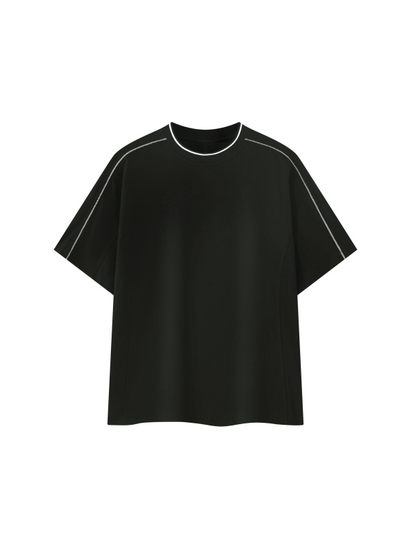 Unisex Oversized Contrast Tape T-Shirt
