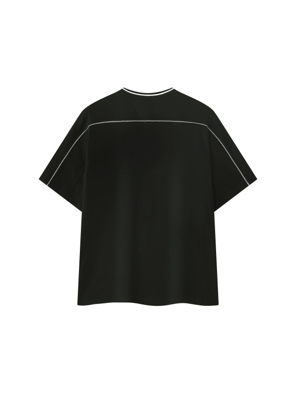 Unisex Oversized Contrast Tape T-Shirt