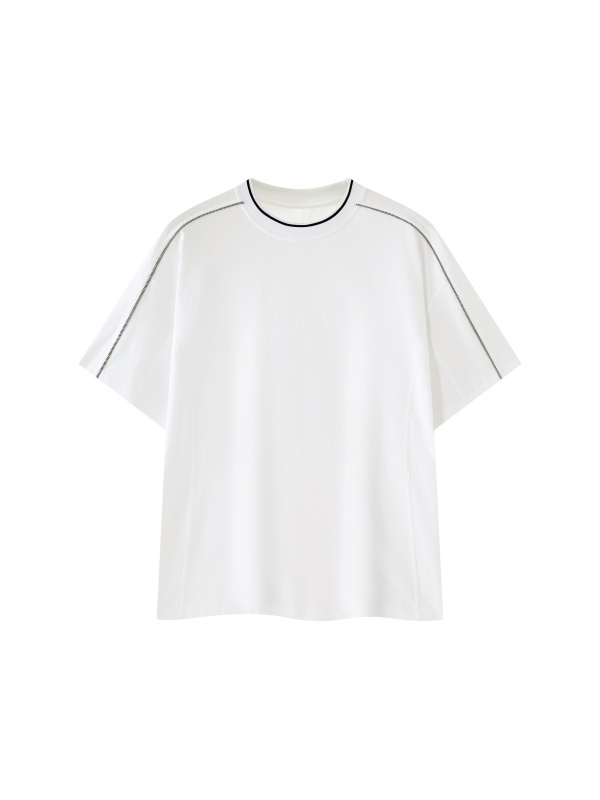 Unisex Oversized Contrast Tape T-Shirt
