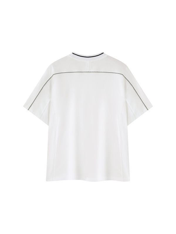 Unisex Oversized Contrast Tape T-Shirt