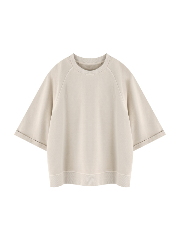 Unisex Vintage Wash Boxy Short Sleeve Sweatshirt