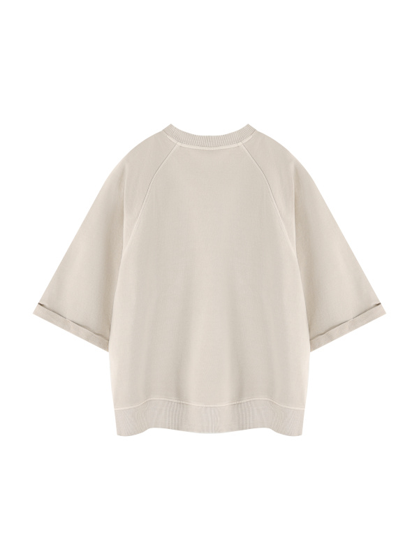 Unisex Vintage Wash Boxy Short Sleeve Sweatshirt