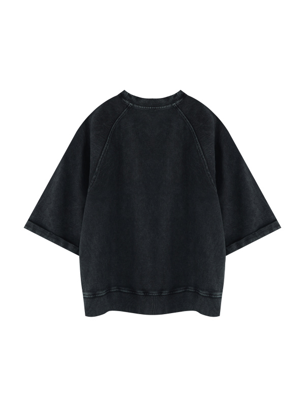 Unisex Vintage Wash Boxy Short Sleeve Sweatshirt