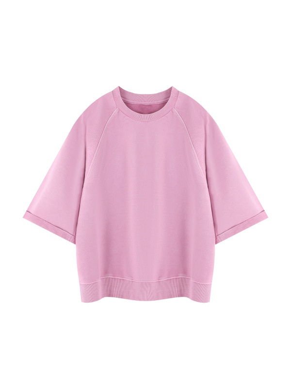Unisex Vintage Wash Boxy Short Sleeve Sweatshirt