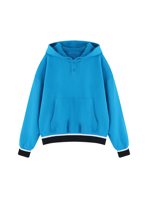 Unisex Oversized Color Block Boxy Hoodie