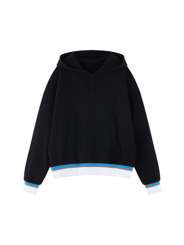 Unisex Oversized Color Block Boxy Hoodie