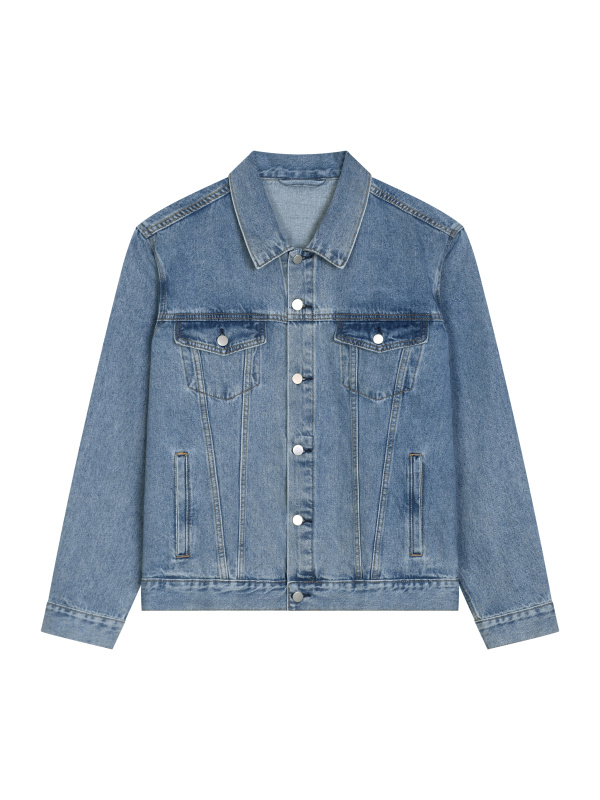Unisex Vintage Wash Denim Jacket