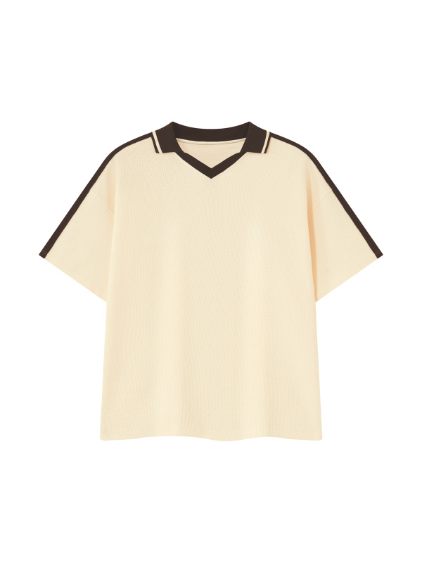 Unisex Color Block Polo Shirt