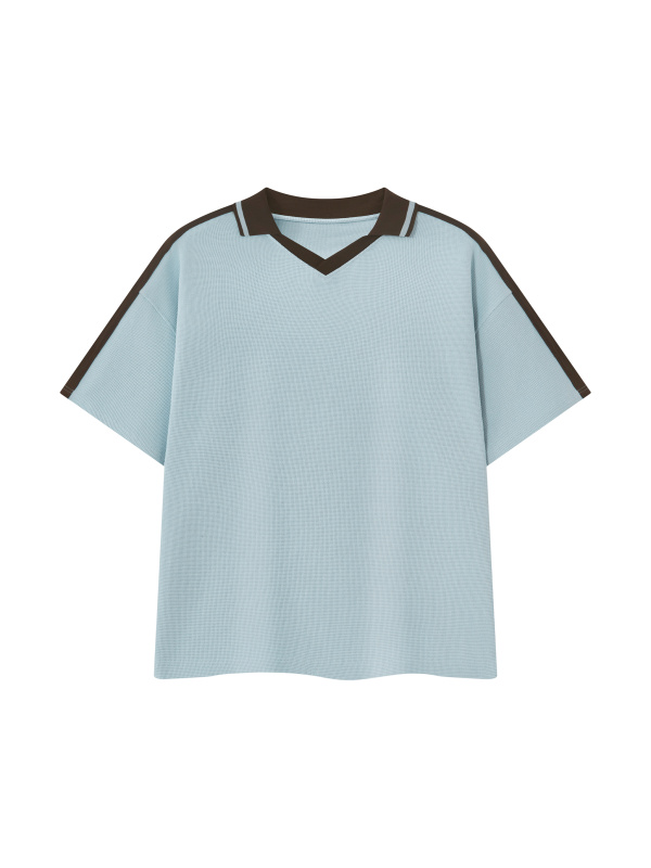 Unisex Color Block Polo Shirt
